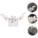 Ipetboom Rhinestone Bridal Comb Bridal Pearl Comb Wedding Hair Clip Bridal Hair Combs Irish Accessories for Women Tiara Wedding Hair Comb Bride Decorate Abs European and American - Buy Online on GoSupps.com