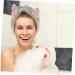 2pcs Quick Dry Hair Towel Set - Shower Cap & Hair Plopping Turban for Curly Hair | Fast Hair Dryer Towel with Rabbit Ears - Buy Online on GoSupps.com