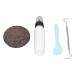 Omabetan Pick-peel-stone kit natural depth metal plastic relaxing interesting picking stone for loosening tension (white latex)