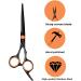 Professional Hairdressing Scissors Thinning Set - 10pcs Orange/Black | Fcysy Hairdresser Kit for Men and Women - Barber Accessories and Supplies - Buy Online on GoSupps.com