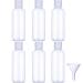 6 Pack Transparent Plastic Air Travel Bottle Set with Small Funnel for Flight Airport Vacation (100 ML)