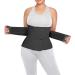 QEESMEI Postpartum Belly Band Abdominal Binder Post Surgery C-section Belly Binder Wrap Girdle Recovery Belt Back Support (Small/Medium  Black) Small/Medium Black