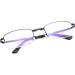 Folding Half Frame Bifocal Reading Glasses - Blue Light Blocking Ultralight Anti-Glare Eyewear for Men & Women - 4.0x Black Semi-Rimless Readers - Buy Online on GoSupps.com