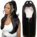 Rxy 13x6 real hair wig Straight HD Lace Front Wig Human Hair 100% Brazilian wigs Real hair women with baby hair gluely WIGS 22 inches (56cm) 22inch (56cm) Natural Black