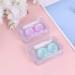 EXCEART 2-Piece Contact Lens Kit - Travel Case with Tweezers & Solution Bottle for Women & Girls - Blue & Purple - Buy Online on GoSupps.com