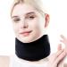 Neck Brace Adjustable Foam Neck Wraps | Soft Neck Support Brace for Sleeping Aligns & Stabilizes Vertebrae Ensures Stability for Women & Men Black M