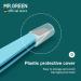 Mr. Green Stainless Steel Eyebrow Tweezers - Beveled Lace for Ingrown Hair - For Men & Women (Blue) | International Shipping - Buy Online on GoSupps.com