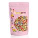 HONEYBERRY INCLUSIONS Multicoloured Letters Sprinkles 200g - Edible Decorating Rainbow Letter Shaped Sprinkles for Baking Cupcake and Cake Decorations Ice Cream Dessert and Icing Decoration Toppers
