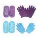 Healeved 2 Sets Hand and Foot Care Set Dry Cracked Hands Gloves Bunny Ear Clip Gloves Mitts Moisturizing Spa Gloves Socks Spa Mittens Clothing Set Women's Vegetable Cosmetic