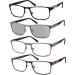 4 Pack Reading Glasses for Men Blue Light Blocking, Anti Blue Ray Metal Computer Readers, Reduce Eyestrain Headache, Flexible Spring Hinge, Magnification Strength 2.00 (1 Sun Reader Glasses Included) 4 Mixed Color (Include…