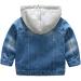 Odziezet Denim Hooded Jacket for Baby Boys | Long Sleeve Zipper Jean Coat | Spring Outfits 2-3 Years - Buy Online on GoSupps.com