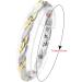 Jovivi Women's Magnetic Bracelet - Stainless Steel X-Shape Bangle with 4-in-1 Magnets | Snake Pattern Silver-Gold Design - International Shipping Available - Buy Online on GoSupps.com