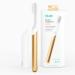 quip Adult Electric Toothbrush - Sonic Toothbrush with Travel Cover & Mirror Mount, Soft Bristles, Timer, and Metal Handle - Gold