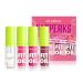 VolksRose 4pcs Lip Gloss Oil Set Hydrating Lip Glow Oil Lip Gloss Lipgloss Lipoil Set for Women Girls Teens Tinted Plumping Lip Gloss Packs Fat Lip Oil Lip Balm for Dry Lips Nourishing Set-024