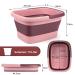 Relaxing 15L Foldable Foot Bath with Massage Nubs & Handle - Pink Foot Care Tub for Ultimate Relaxation - Buy Online on GoSupps.com