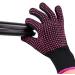 LEEQ 2 Pieces Heat Resistant Gloves Silicone Non-Slip Gloves for Hair Styling Curling Iron Fit All Hand Sizes (Rose red Silicone dots) - Buy Online on GoSupps.com