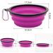 Portable Foldable Dog Bowl - 2 Pack 1000ml for Travel & Hiking | Blue & Purple - Ideal Pet Feeder - Buy Online on GoSupps.com
