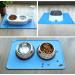 Joytale Non-Slip Silicone Dog Bowl Mat - Waterproof Pet Mat for Dogs & Cats - 47x30cm Blue - Buy Online on GoSupps.com
