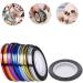 Blogiiup Nail Striping Tape 20m Line Adhesive Nail Sticker Nail Art Strips Sticker Nail Art Line Decoration for DIY Nail Tips (Sliver) Silver - Buy Online on GoSupps.com