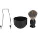 Hair Beard Brush Stand Bowl Set - Metal Holder for Shaving Brush | Dustproof & Clean Storage | Ideal for Home & Hotel Use - Buy Online on GoSupps.com