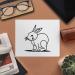 Buy LC00024632 Microfiber Cleaning Cloths for Glasses - Sitting Bunny Rabbit Design (2 Pieces) | Premium Lens Care - Buy Online on GoSupps.com