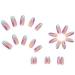 Shop Justotry 24-Piece Short Dark Purple Almond Press-On Nails | Stylish Acrylic Nail Designs for Women & Girls - Light Blue French Fake Nails - Buy Online on GoSupps.com