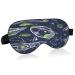 Sleep Mask Light Blocking Space with Rockets Planets Eye Mask for Sleeping with Adjustable Strap Hand Drawn Soft Lightweight Eye Cover Blindfold for Men Women Work Travel Naps