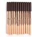 irene inevent 12 Pieces Eye Brown Pencil Double-headed Eyes Liner Portable Concealer Pen Make Up Presents for Professionals Beginners Coffee Natural