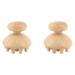 Pyatofly 2 x Wooden Mushroom Shape Therapy Massager Massager Anti Cellulite Fascia Massage Roller