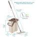 Oshang Flat Squeeze Mop and Bucket - Hand-Free Wringing - 4 Washable Microfiber Pads - for Hardwood, Laminate, Tile Floors - Buy Online on GoSupps.com