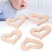5Pcs DIY Heart Shaped Wooden Baby Teether Toys - Kids Toy Necklace Pendant Craft Accessory - Buy Online on GoSupps.com