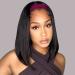 12 Tgezer Bob Headband Wig for Women - Synthetic Black Shoulder Length Bob - Glueless & Lace Front - Daily Use - 150 Density - 12 Inch Straight-1B - Buy Online on GoSupps.com