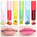 6 Pcs Fruity Color Changing Lip Gloss lipstick  Pink Magic Mood Lip Oil Tinted   High-Shine Clear Temperature Color Change Lip Stain Lip Balm  Longlasting Lips Will Not Dry Out brillo para los labios 6 Count (Pack of 1) ...