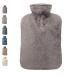 BICAREE Hot Water Bottle with Cover, 2L PVC Hot Water Bag for Neck, Shoulder Pain and Hand Feet Warmer, Menstrual Cramps, Hot Compress and Cold Therapy(Grey)