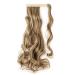 Shop S-Noilite Clip-In Wavy Hair Extensions - Real Naturopathic Hair 43cm Light Brown & Ash Blonde Perfect for Braid Ponies - International Shipping - Buy Online on GoSupps.com