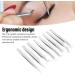 8PC Stainless Steel Eyelash Tweezers Set - Ergonomic Design Fine Pointed & Portable Makeup Tools for Eyelash Extension - Buy Online on GoSupps.com