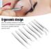 Eyelash Extension Tweezers Set | Precision Straight & Curved Tips | 8-Part Eyebrow Tweezers for Perfect Eyebrows | International Shipping Available - Buy Online on GoSupps.com