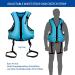 OMOUBOI Inflatable Snorkel Vest for Adults | Floatation Jacket for Diving, Surfing & Swimming | Blue | 90-220lbs - Buy Online on GoSupps.com