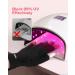 Meto UV Nail Gloves - UPF50+ Professional Fingerless UV Light Gloves for Gel Nails and Skin Protection (Black) - Buy Online on GoSupps.com