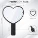 2-Piece Heart-Shaped Handheld Makeup Mirrors - Mini Cosmetic Mirrors for Women & Girls - Perfect Valentine's Day Gift - Black & White - Buy Online on GoSupps.com