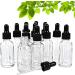 Beaupretty 30ml Transparent Round Glass Eye Drop Bottle - Refillable Drip Bottles (12 Pack) for Liquids - Ideal for Travel & DIY - Buy Online on GoSupps.com