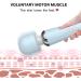 Therapeutic Cordless Wand Massager - 8 Speeds, 20 Vibrating Patterns - USB Rechargeable - Handheld and Powerful - Light Blue - Buy Online on GoSupps.com