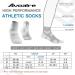 Avoalre Coolmax Moisture Wicking Athletic Running Socks - 3 Pairs, Quarter-Grey White, X-Large - Buy Online on GoSupps.com
