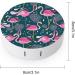 Bright Flowers And Flamingos Round Case For Contact Lens Kit Storage Box with Mirror Printed - Buy Online on GoSupps.com