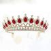 Lurrose Bridal Rhinestone Crown Headpiece - Elegant Red Alloy Hair Accessory for Women & Girls - 1 PC with Comb - Buy Online on GoSupps.com