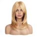 HAIRCUBE Long Golden Blonde Wig for Women - Layered Synthetic Hair Wig with Bangs - Buy Online on GoSupps.com