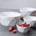 FURLOU Bowl White Rhombus Ceramic Bowl Fruit Salad Bowl Home Dessert Pastry Plate Cooking Dishes Tableware Kitchen Utensils Porcelain Bowls - Buy Online on GoSupps.com