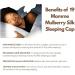 Satin Silk Bonnet - 100% Mulberry 19 Momme Sleep Cap with Ribbons - Beige - Buy Online on GoSupps.com