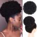 Synthetic Puff Afro Curly Hair Extensions for Women | High Bun Clip Updo | Short Hair Wedding Hairstyles 1BT33 - Buy Online on GoSupps.com