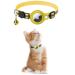 Kolacen Reflecting Airtag Catushage Airtag with Airtag Shell and Bell adjustable Airtag Cat neck band with a stoppable safety buckle for puppies cats kitten (yellow)